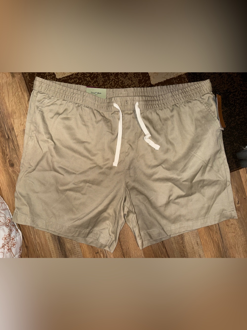 Universal Thread Men's Khaki Drawstring Athletic Shorts